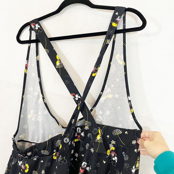 Disney Mickey Mouse floral print skirtalls overall suspender skirt - Picture 5 of 8